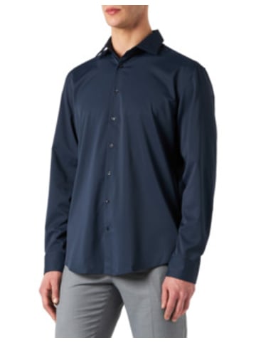 Seidensticker Langarm Business Hemd für Herren in dunkelblau in dunkel-blau