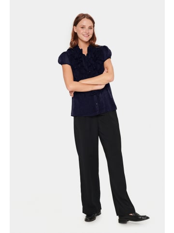 SAINT TROPEZ Langarm - Hemd LiljaSZ Gerade Passform in Night Sky