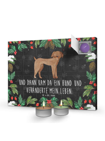 Mr. & Mrs. Panda adventskalender mit kerzen Hund Dogge mit Spruch in Kreidetafel