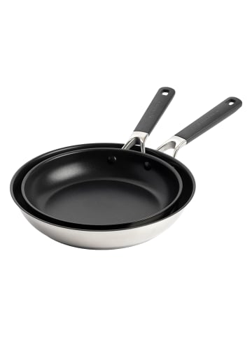 KitchenAid Pfannen-Set Classic Stainless Steel Non-Stick (CC005707-001) in schwarz