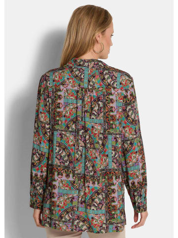GOLDNER Hemdbluse Blusenshirt mit stilvollem Muster-Mix in bunt / gemustert