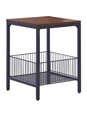 Beliani Beistelltisch KENNER in Schwarz/Braun - (W) 40 x (H) 55 x (L) 40 cm
