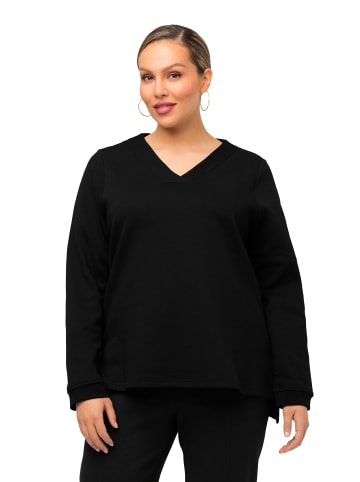 Ulla Popken Sweatshirt in schwarz