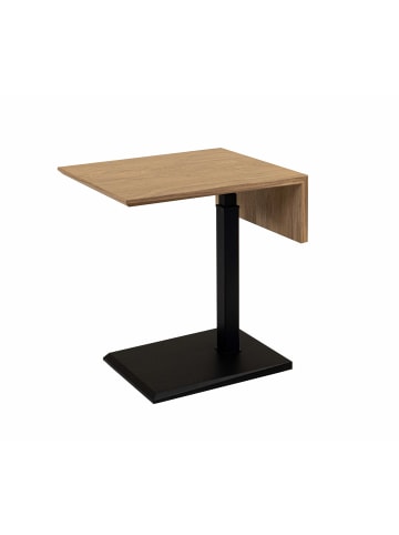 58 aufm Kessel BEISTELLTISCH höhenverstellbar Codi 55x57x47 Furnier Schwarz/Wildeiche