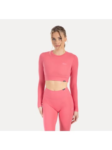 SMILODOX Crop Longsleeve Thalina in Pink