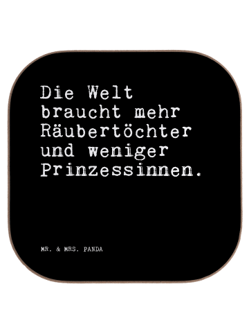 Mr. & Mrs. Panda Bierdeckel Die Welt braucht mehr... mit Spruch in Schwarz