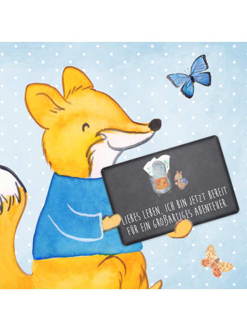 Mr. & Mrs. Panda Retro Blechschild Pinguin & Maus Wanderer mit S... in Kreidetafel