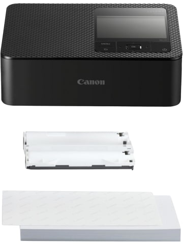Canon SELPHY CP1500 Mobiler Fotodrucker mit Papierset Drahtloser Bluetooth black