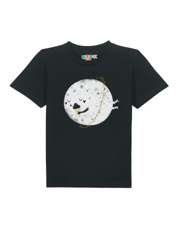 wat? Apparel T-Shirt Planet mit Eis in Schwarz