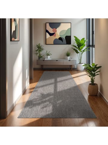 KADIMA DESIGN Teppich Kurzflor Unifarben Wohnzimmer in Hellgrau