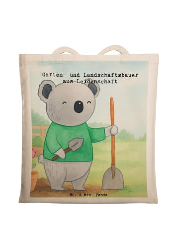 Mr. & Mrs. Panda Shopping Tasche Garten- und Landschaftsbauer Le... in Weiß