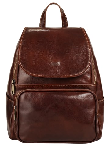 piké City Rucksack echt Leder in braun