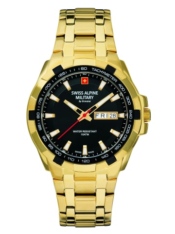 Swiss Alpine Military by Grovana Analoguhr für Herren in gold