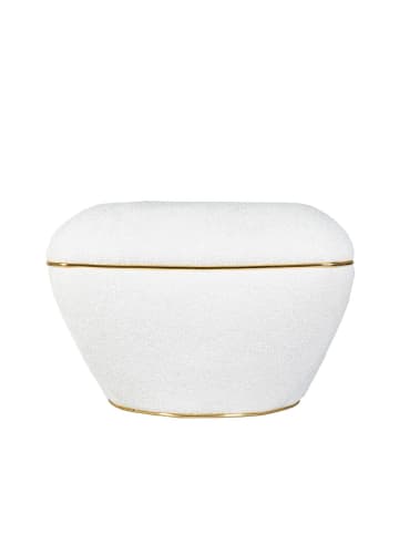 Kayoom Hocker Contessa in weiß - gold