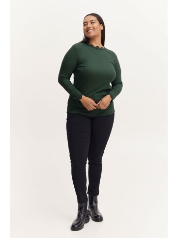 Fransa Longsleeve FPZAMOND TEE 2 20611430  Longsleeve mit Spitzenapplikationen in Grün