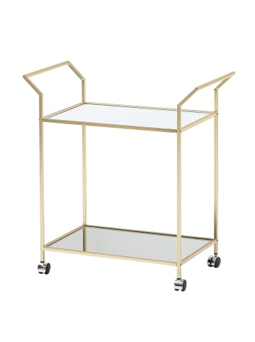 KADIMA DESIGN Design Servierwagen 73x78x37 cm Küchenwagen Glas / Metall,