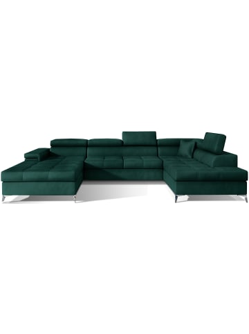 MF Design Eduard Recamiere Rechts in Flaschengrün -  (L) 205 x (B) 337 x (H) 88 cm