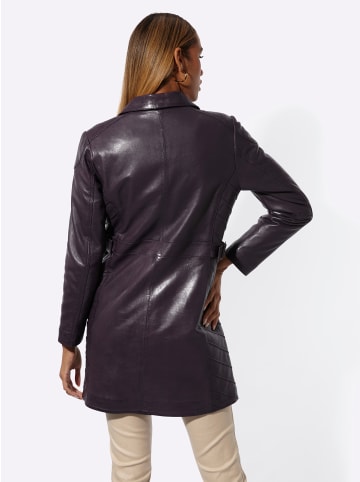 Mainpol Lammnappa-Lederjacke in aubergine