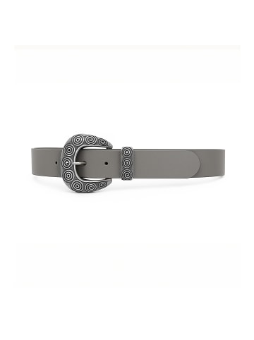 collezione alessandro Ledergürtel " Curve " in grau