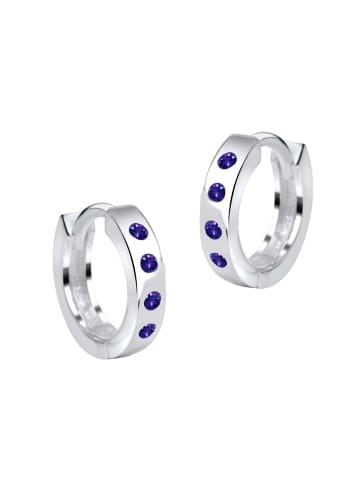 schmuck23 Creolen 925 Silber Zirkonia 0,3 cm x 1,2 cm