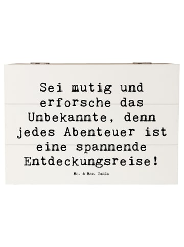 Mr. & Mrs. Panda Box Spruch Unbekannte Orte erkunden mit Spruch in Weiß