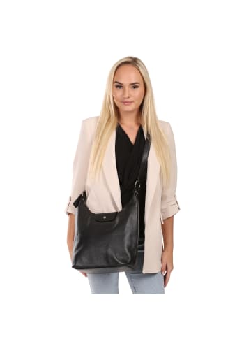 Toscanto Leder Umhängetasche Toscanto Tasche schwarz ca. 32cm