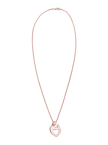 Elli Halskette 925 Sterling Silber Herz in Rosegold