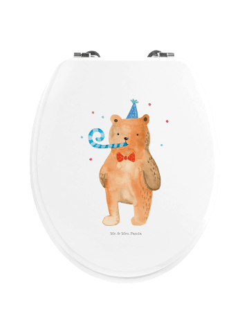 Mr. & Mrs. Panda Motiv WC Sitz Bär Geburtstag ohne Spruch in Weiß