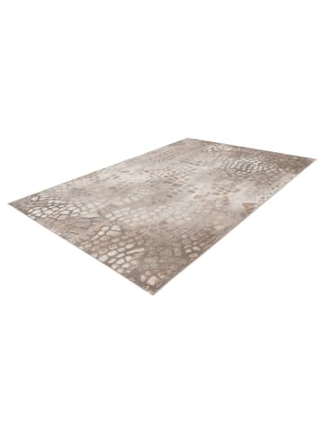 Kurzflor Teppich Carlotta 225 in Silber Beige