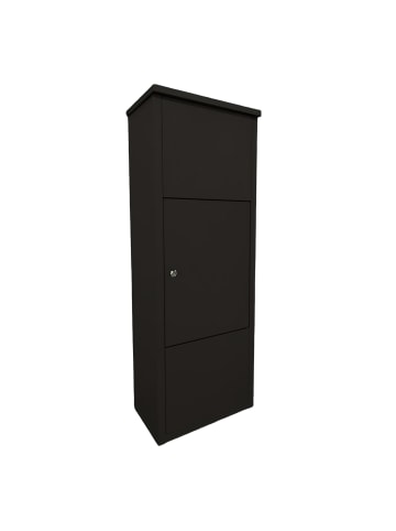 relaxdays Paketbox in Schwarz - (B)38 x (H)105 x (T)23 cm