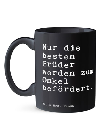 Mr. & Mrs. Panda Tasse Nur die besten Brüder... mit Spruch in Schwarz