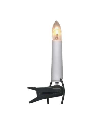 MARELIDA Kerzenlichterkette 25 Baumkerzen E10 Fassung für Innen L: 12m in weiß