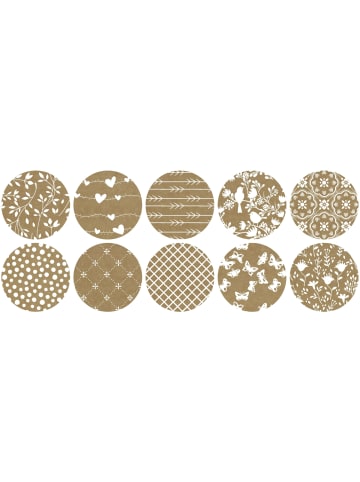 Buntpapierfabrik Ludwig Bähr Kraftkarton 250g/qm A4 Design Mix Packung mit 10 Blatt Motive sortiert