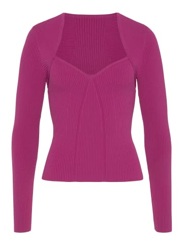 LASCANA Strickpullover in fuchsia