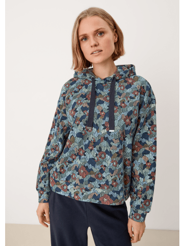 s.Oliver Sweatshirt langarm in Blau-mehrfarbig