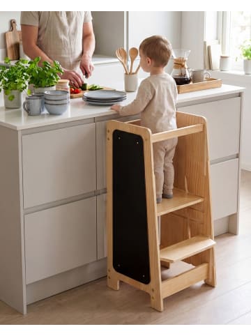 Beliani Küchenhelfer KLORI in Braun/Gelb - (W) 38 x (H) 80 x (L) 38 cm