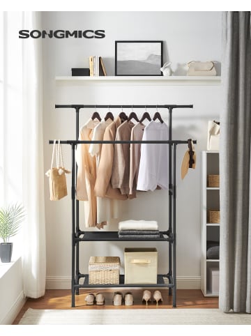 SONGMICS Kleiderständer Rylan in Schwarz - (B)45 x (H)171 x (T)114 cm