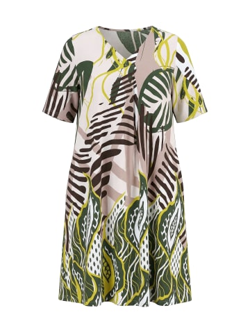 Ulla Popken Jerseykleid in olivgrau