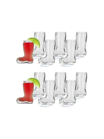 Stölzle 12er Set Schnapsgläser Stiefel in 40 ml in transparent
