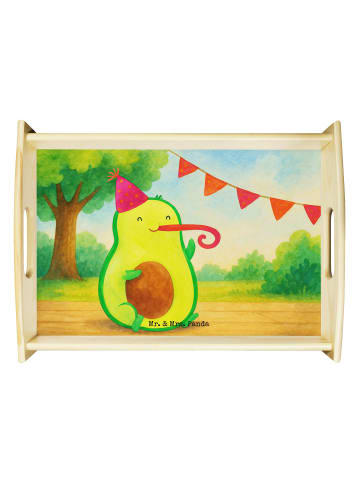 Mr. & Mrs. Panda serviertablett aus holz Avocado Geburtstag Desi... in Weiß