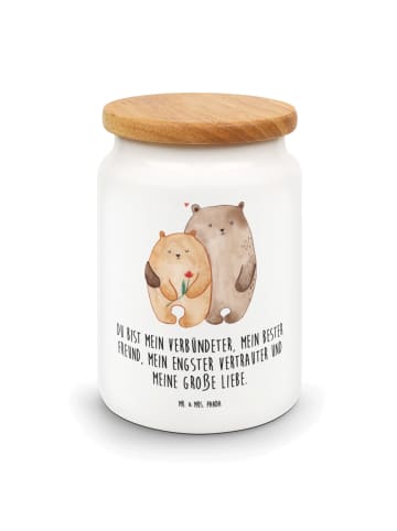 Mr. & Mrs. Panda Vorratsglas Bären Liebe mit Spruch in Weiß