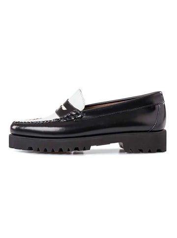 G.H. Bass & Co. Loafer Weejuns Easy 90s Penny in Black and White Leather