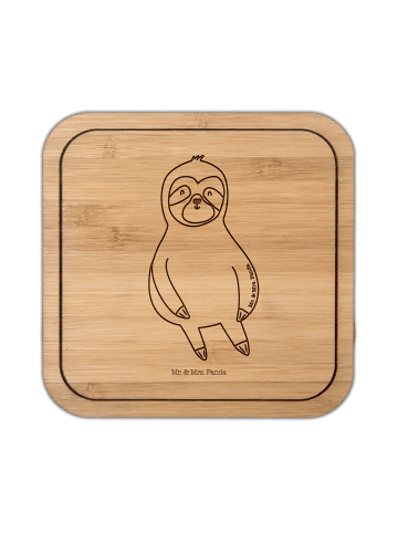 Mr. & Mrs. Panda kork untersetzer Faultier Zufrieden ohne Spruch in Transparent