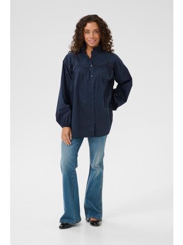 CULTURE Langarm-Hemd CUzeta Loose fit in Blue Iris