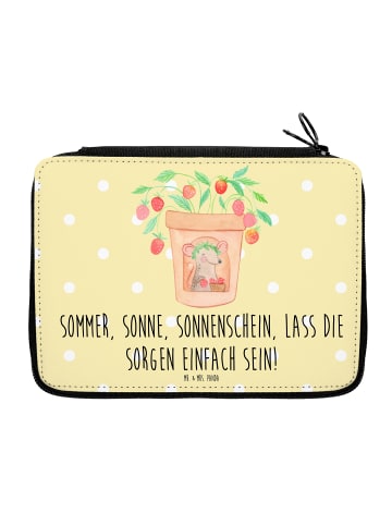 Mr. & Mrs. Panda Federmappe Sommerfreude Motiv mit Spruch in Gelb Pastell