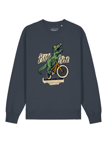 wat? Apparel Sweatshirt T-Rex Fahrrad in India Ink Grey