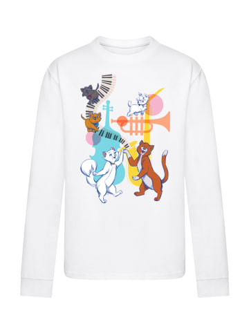 F4NT4STIC Longsleeve Shirt Disney Aristocats Dancing in weiß