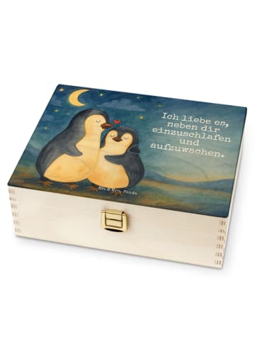 Mr. & Mrs. Panda Teebox Pinguine Einschlafen Design mit Spruch in Weiß