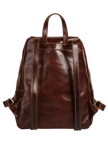 piké City Rucksack echt Leder in braun