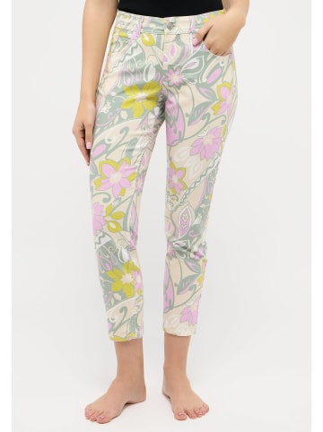 ANGELS  7/8 Hose Hose Ornella mit Blumen-Print in HIMBEER